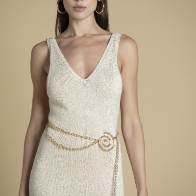 Vestido midi de malha Sahoco