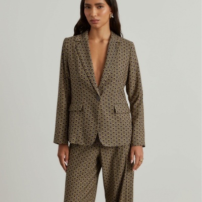 Blazer estampado com bolsos Lion of Porches