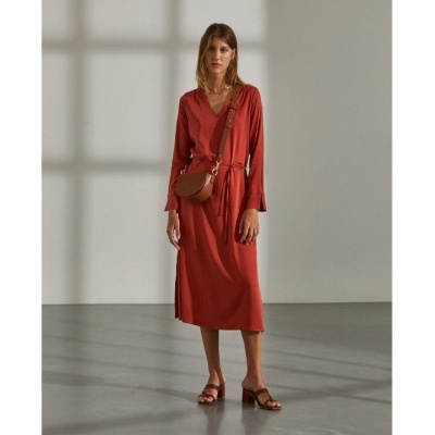 Vestido comprido em tencel Lion of Porches