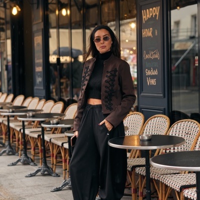 Casaco estilo chanel Swallow