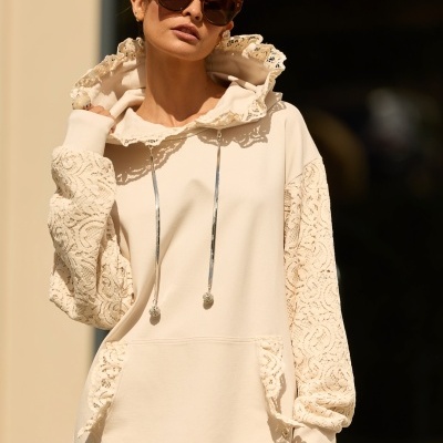 Vestido/Sweat com capuz Swallow