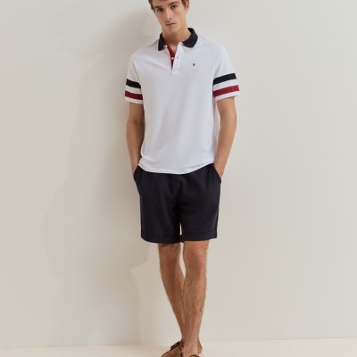 Polo de manga curta em algodão Lion of Porches