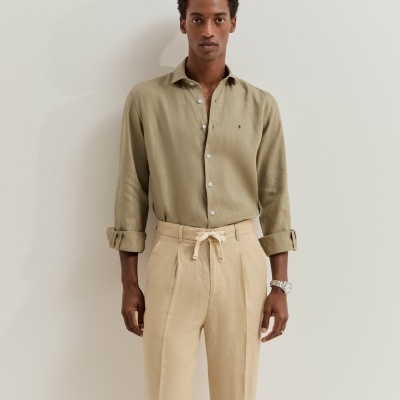 Calças chino de linho Lion of Porches