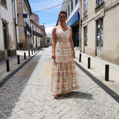 Vestido comprido Swallow