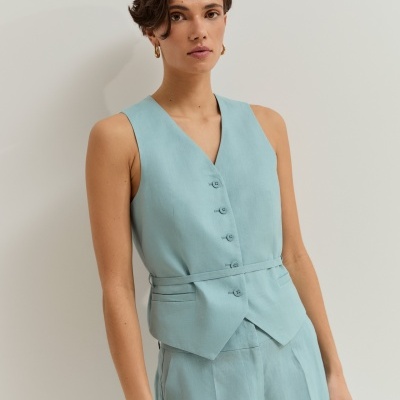 Colete em linho Lion of Porches