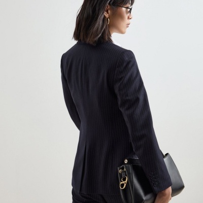 Blazer às riscas regular fit Decenio