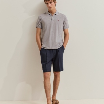 Polo piqué regular fit de algodão Lion of Porches