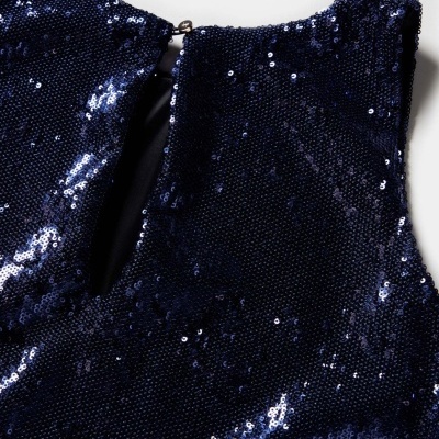 Vestido curto de lantejoulas Decenio