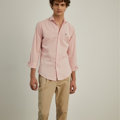 Camisa slim fit seersucker Lion of Porches