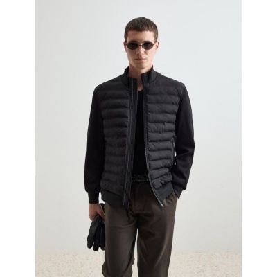 Blusão acolchoado com mangas de malha Decenio