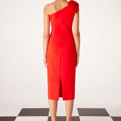 VESTIDO COM DECOTE ASSIMÉTRICO CARLA RUIZ