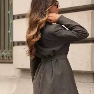 Blazer Cintado Castanho  SPACCIO by Cristina