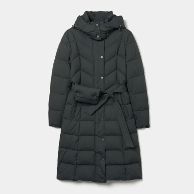 Blazer comprido acolchoado com cinto Decenio