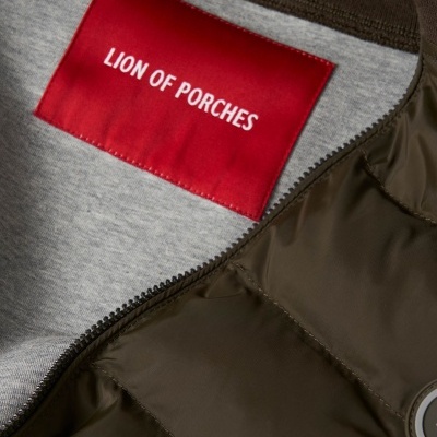 Casaco em tecido técnico com frente acolchoada Lion of Porches