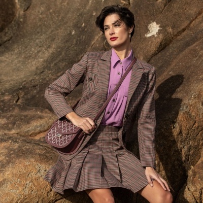 Blazer em xadrez multicolor Pooze