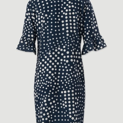 Vestido estampado às bolinhas Ferrache