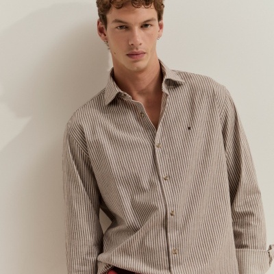 Camisa regular fit às riscas Lion Of Porches