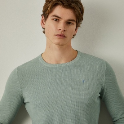 Camisola malha estruturada com gola redonda Lion of Porches