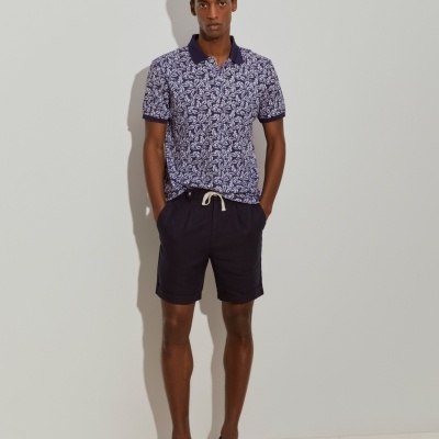 Polo com estampado folhas Lion of Porches