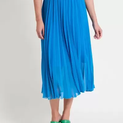 Saia midi plissada Naf Naf