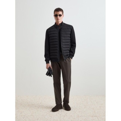 Blusão acolchoado com mangas de malha Decenio