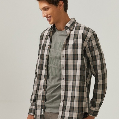 Camisa regular fit xadrez Decenio