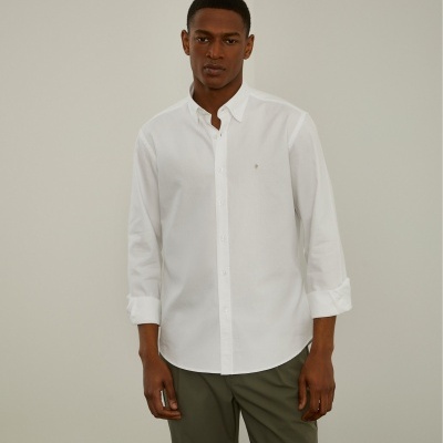 Camisa slim fit em algodão Lion of Porches