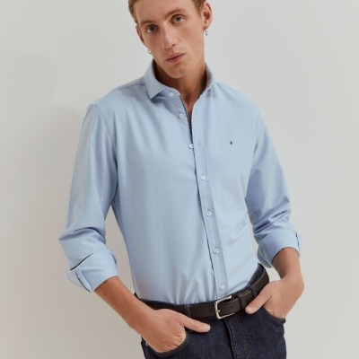 Camisa oxford slim fit de algodão Lion of Porches