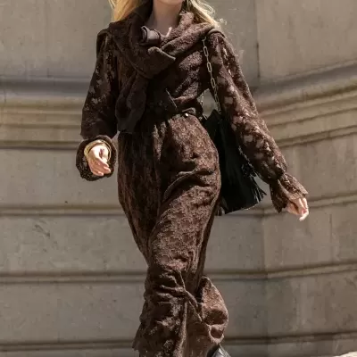 VESTIDO COMPRIDO RENDA FOURSOUL