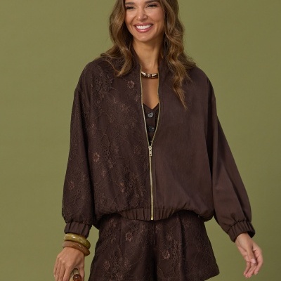 Bomber com renda Swallow
