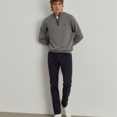 Camisola com fecho em algodão e caxemira Lion of Porches