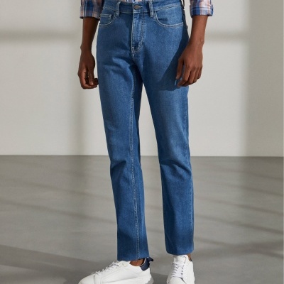 Calças para homem jeans slim fit com cinco bolsos  Lion Of Porches