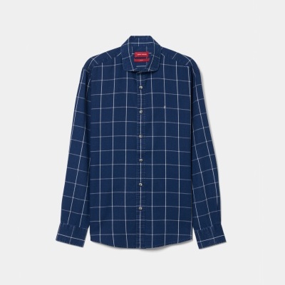 Camisa slim fit com padrão de quadrados Lion of Porches