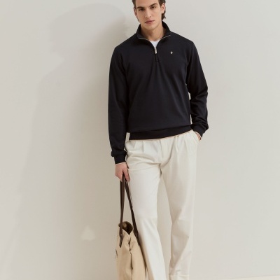 Camisola de manga comprida com meio fecho Lion of Porches