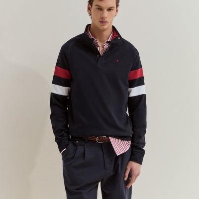 Sweatshirt de manga comprida com riscas Lion of Porches