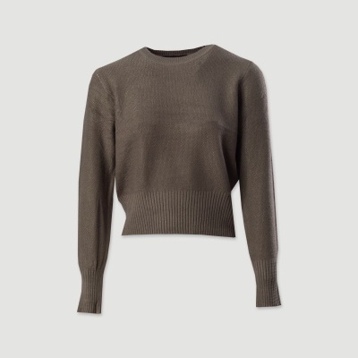 Camisola de malha curta com gola redonda Ferrache