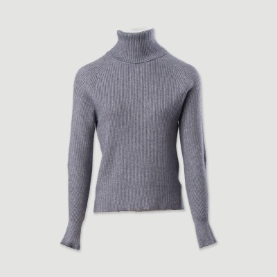 Camisola de malha canelada com gola alta Ferrache