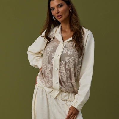 Bomber com linho Swallow