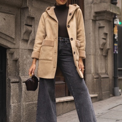 Jeans wide leg em algodão Ferrache