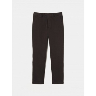 Calças chino slim fit em sarja Decenio