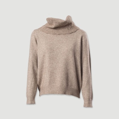 Camisola de malha com gola alta estruturada Ferrache