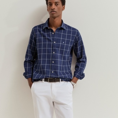 Camisa slim fit com padrão de quadrados Lion of Porches