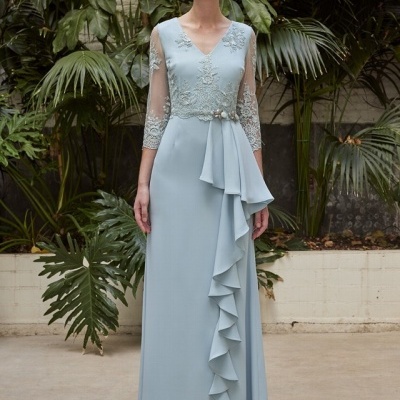 Vestido longo com renda na parte superior Carla Ruiz