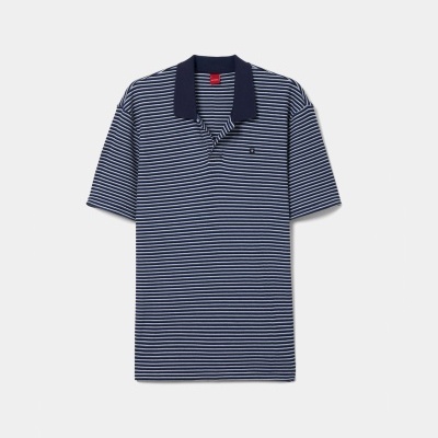 Polo de manga curta às riscas Lion of Porches