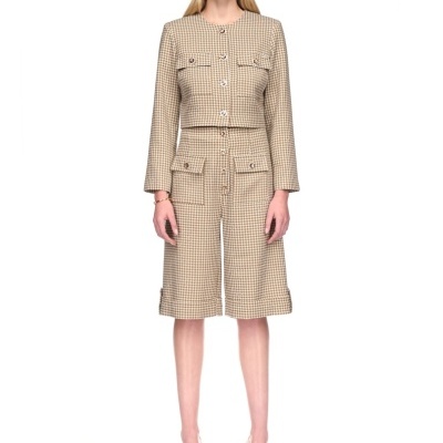 Calções bermuda vichy Sahoco