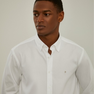 Camisa slim fit em algodão Lion of Porches