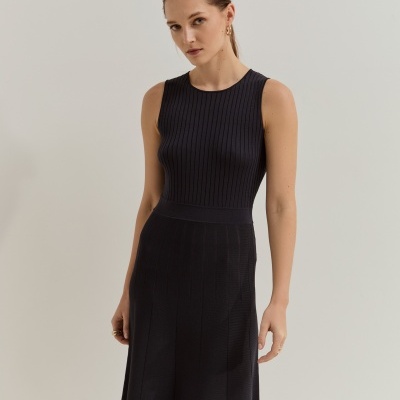 Vestido comprido em malha Lion of Porches