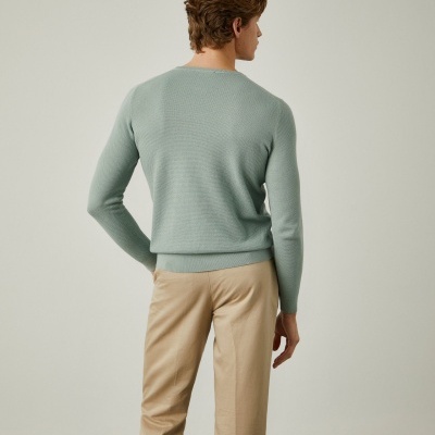 Camisola malha estruturada com gola redonda Lion of Porches