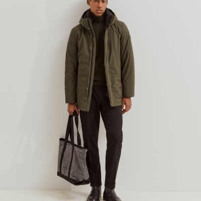 Parka acolchoada com capuz Lion of Porches