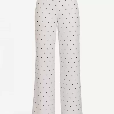 Calças de Cintura Subida com Estampado às Bolas Sahoco